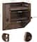 Rustic Brown Wood Toilet Paper Holder Wall Mount with Shelf